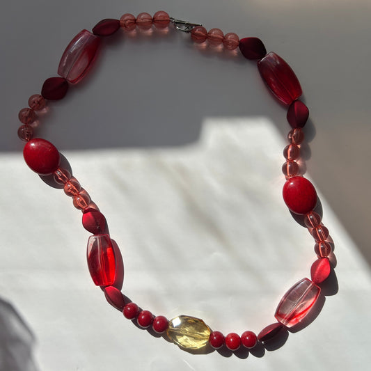 Red Beaded Necklace