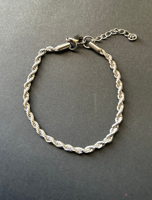 Silver Rope Bracelet