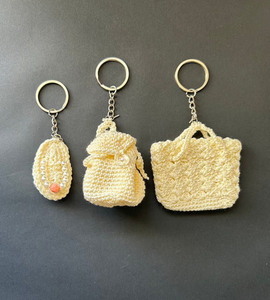 3 piece crochet keychains