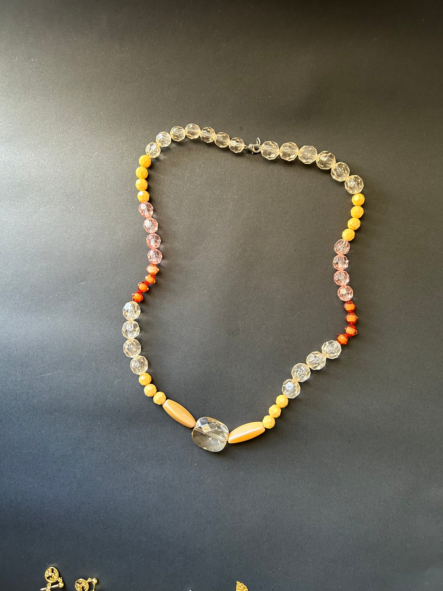 Peachy Beaded Necklace