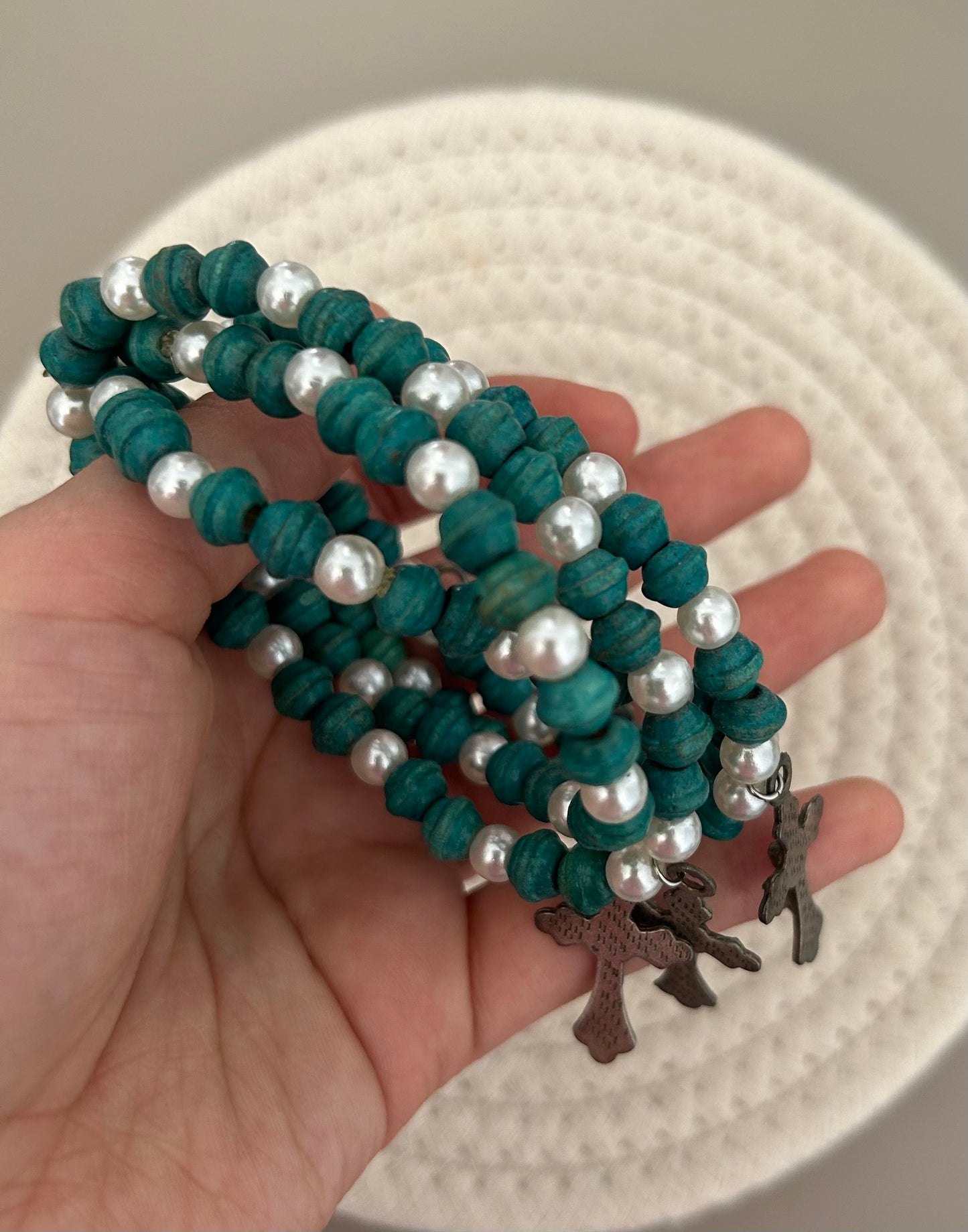 Vintage Cross beaded Bracelet