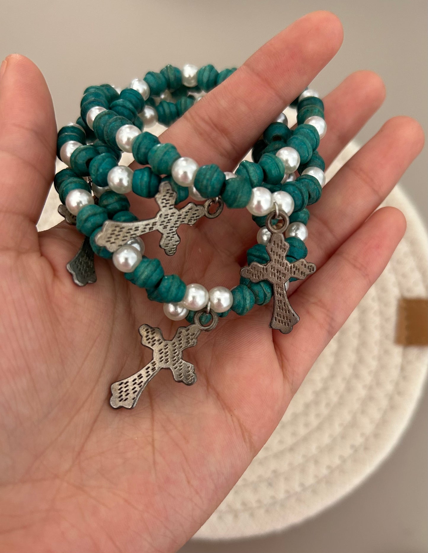 Vintage Cross beaded Bracelet