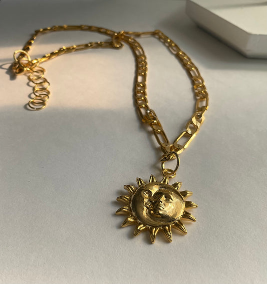 Half Sun Half moon Necklace