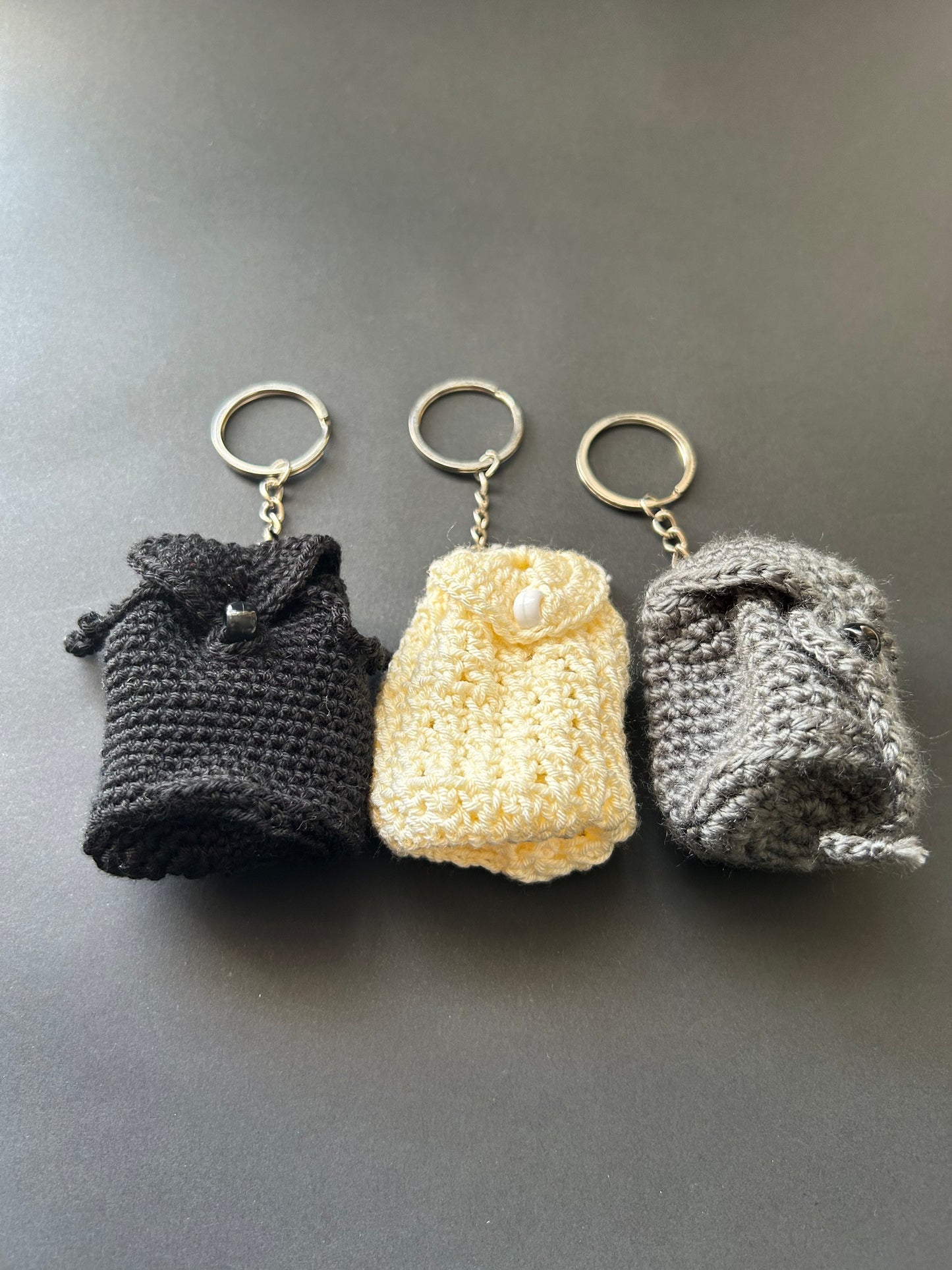 Set of 3 backpack keychain