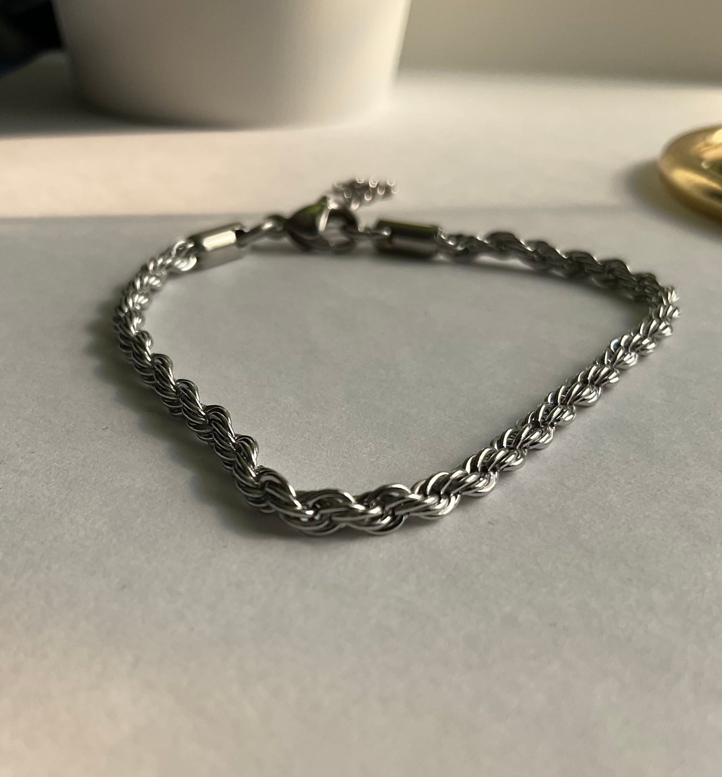 Silver Rope Bracelet