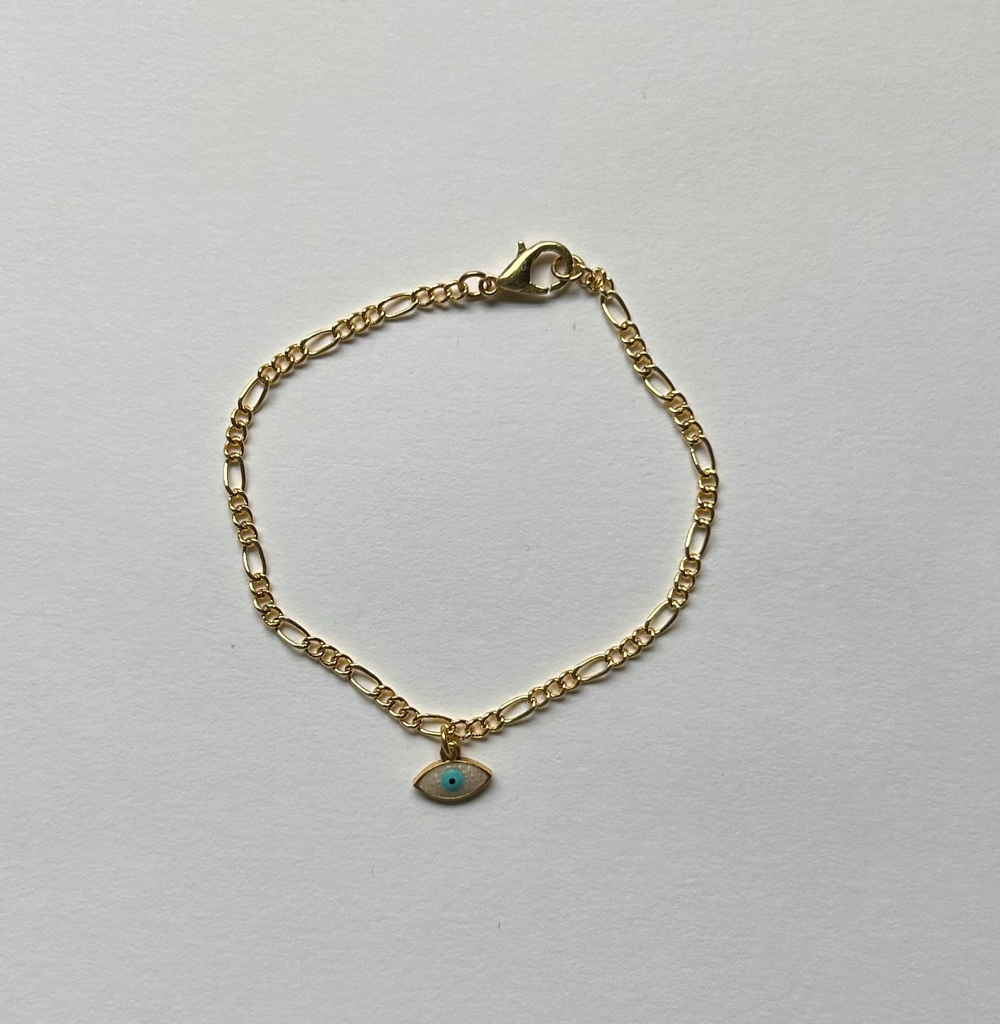 Evil eye Figaro Bracelet