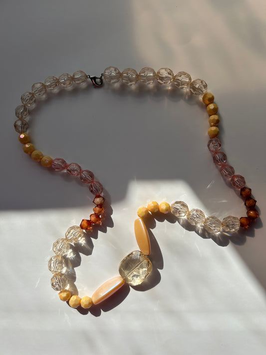 Peachy Beaded Necklace